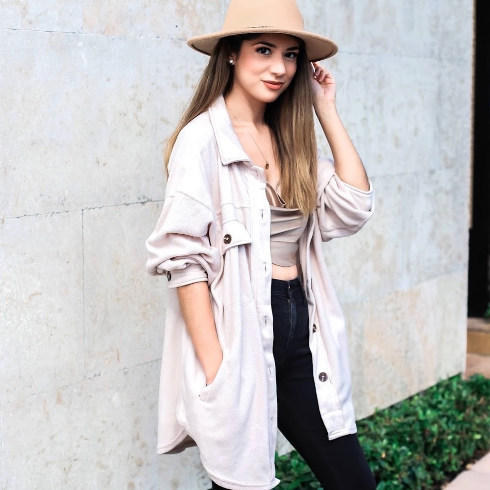 Fleece shacket
